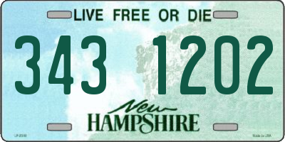NH license plate 3431202