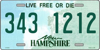 NH license plate 3431212