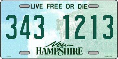 NH license plate 3431213