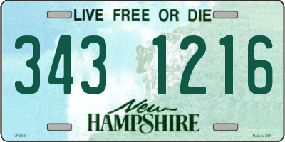 NH license plate 3431216