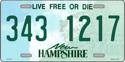 NH license plate 3431217
