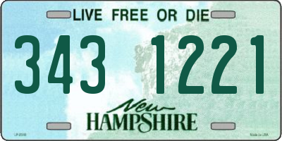 NH license plate 3431221