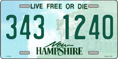 NH license plate 3431240