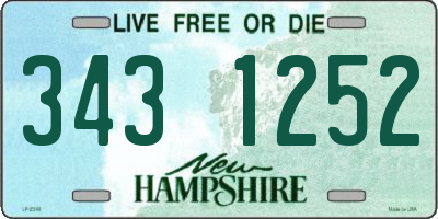 NH license plate 3431252