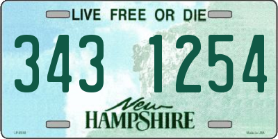 NH license plate 3431254