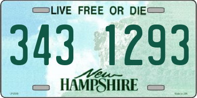 NH license plate 3431293