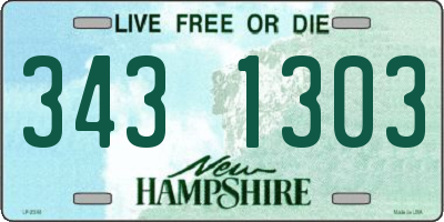 NH license plate 3431303