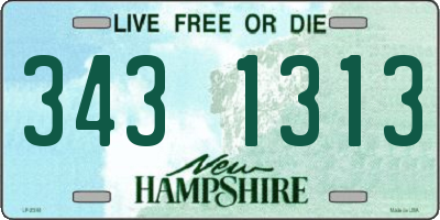 NH license plate 3431313