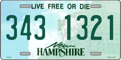 NH license plate 3431321