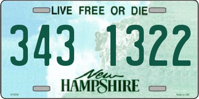 NH license plate 3431322