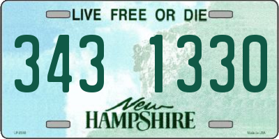 NH license plate 3431330