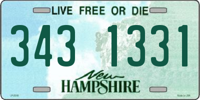 NH license plate 3431331