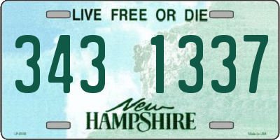 NH license plate 3431337