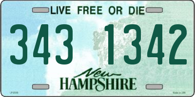 NH license plate 3431342