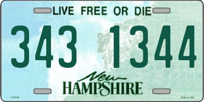 NH license plate 3431344