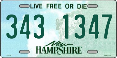 NH license plate 3431347