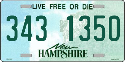 NH license plate 3431350