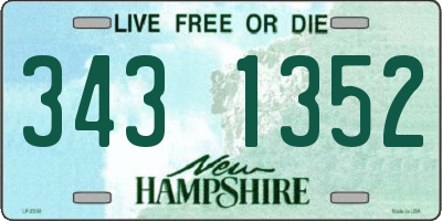 NH license plate 3431352