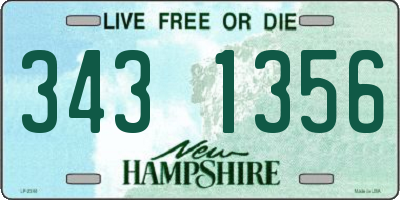 NH license plate 3431356