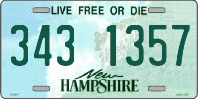 NH license plate 3431357