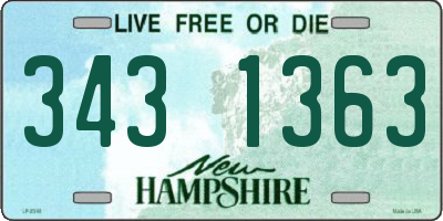 NH license plate 3431363
