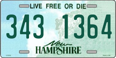 NH license plate 3431364
