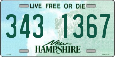 NH license plate 3431367