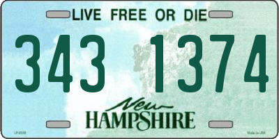 NH license plate 3431374