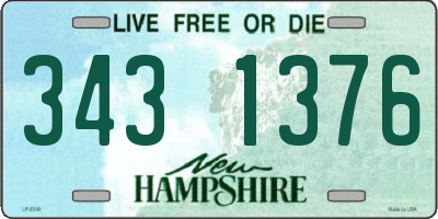 NH license plate 3431376