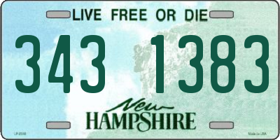 NH license plate 3431383