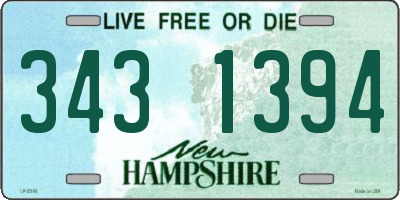 NH license plate 3431394