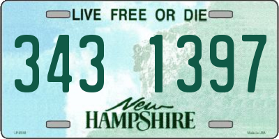 NH license plate 3431397