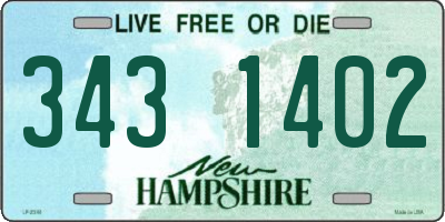 NH license plate 3431402