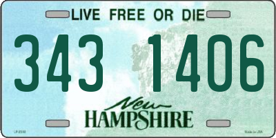 NH license plate 3431406