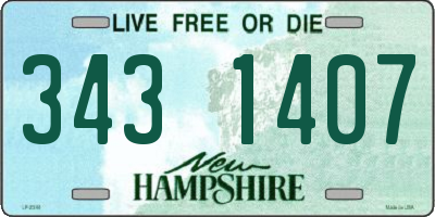NH license plate 3431407