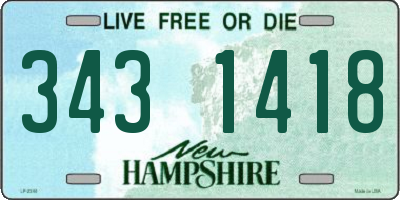 NH license plate 3431418