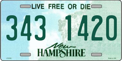 NH license plate 3431420