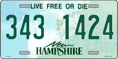 NH license plate 3431424