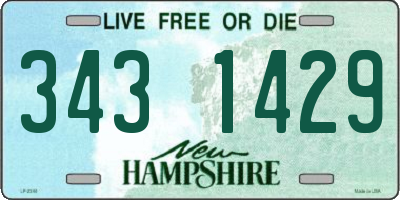 NH license plate 3431429