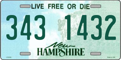 NH license plate 3431432