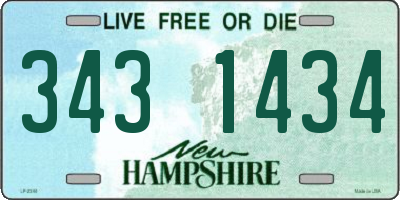 NH license plate 3431434