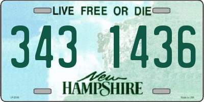 NH license plate 3431436