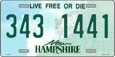 NH license plate 3431441