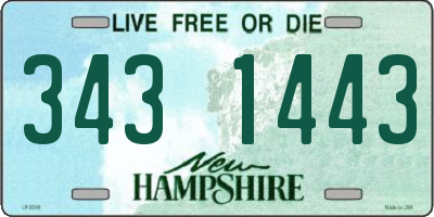 NH license plate 3431443
