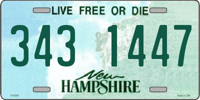 NH license plate 3431447