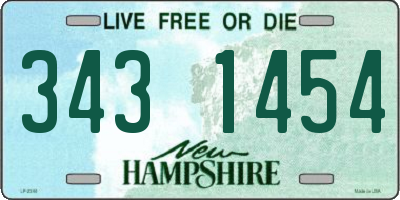 NH license plate 3431454