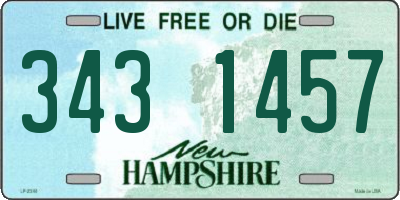 NH license plate 3431457