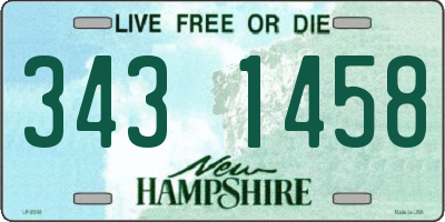 NH license plate 3431458