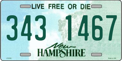 NH license plate 3431467