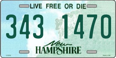 NH license plate 3431470